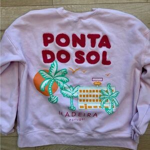 Viral Target Wild Fable Oversizded Graphic Sweatshirt in Light Pink Puffy Letter